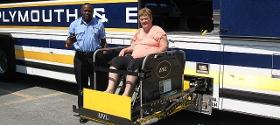 Wheelchair lift for bus