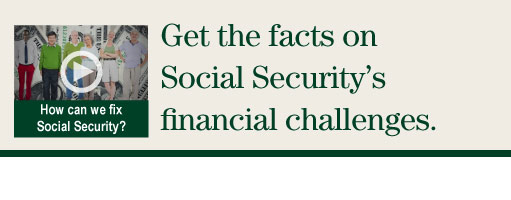 Social Scurity Banner: Get the facts on Social Security's financial challenges