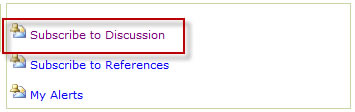 An image displaying the "Subcribe to Discussion" link.