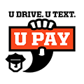 logo, You drive. You text. You pay.