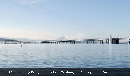 SR 520 Floating Bridge - Seattle, Washington Metropolitan Area