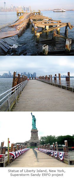 Statue of Liberty Island, New York, Superstorm Sandy ERFO project