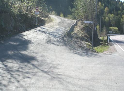 Figure 6. Photo of driveway paved with asphalt at intersection with paved roadway.