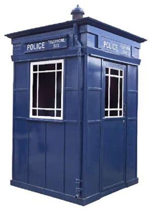 Photo of an old-fashioned police telephone box