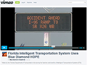 Screenshot from the  video 'Florida Intelligent Transportation System Uses Blue Diamond HDPE'