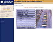Screenshot from FHWA's interactive web site course 'Introduction to Systems Engineering'