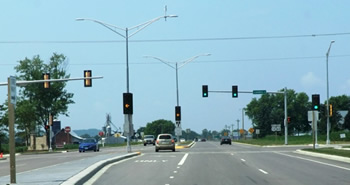 Photo: Corridor access management intersection