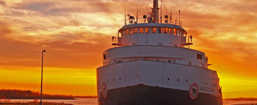 A ship at port