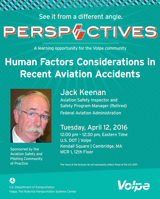 perspectives human factors considerations in recent aviation accidents flyer image