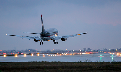 Plane landing