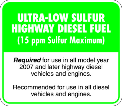 Diesel para carretera de azufre ultra bajo (máximo de 15 ppm de azufre). Se requiere su uso en todos los motores y vehículos diesel de carretera modelos 2007 y posteriores. También se recomienda su uso en todos los vehículos y motores diesel.