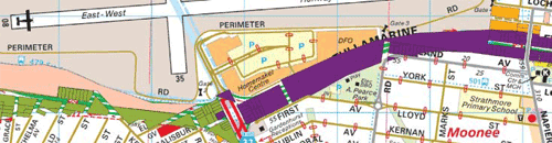 Map of VicRoads GIS representation of parcels.