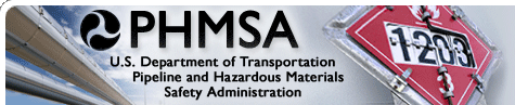 [Header] PHMSA - U.S. Department of Transportation - Pipeline and Hazardous materials Safety Adminis