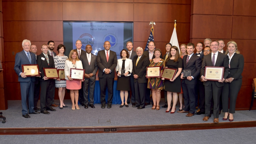 18 Awards Presented to Mayors for Bicycle and Pedestrian Safety Projects