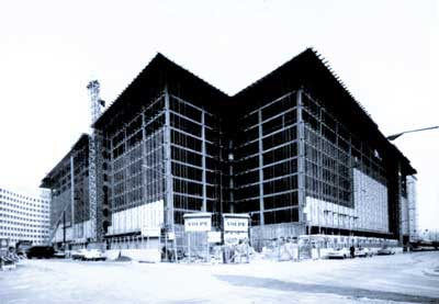 Photo. Shown is the Nassif Building under construction.