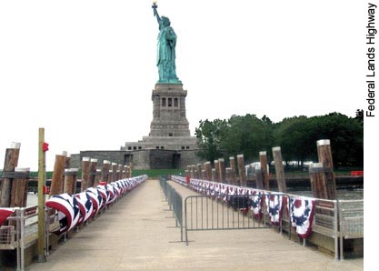 The National Park Service turned to FLH for help in rebuilding this dock and one other at the Statue of Liberty National Monument after Hurricane Sandy flooded Liberty Island.