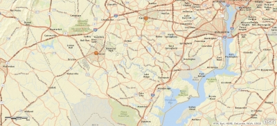 Map of I-95 section in Northern Virginia