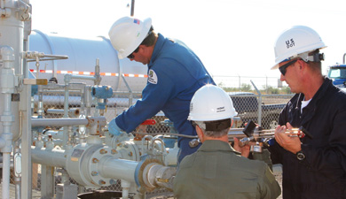 image of 3 workers worked on the job site