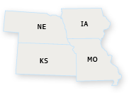 Map of the FAA Central Region