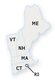 Map of the FAA New England Region