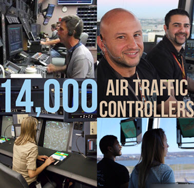 14,000 air traffic controllers