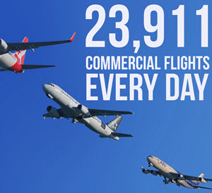 23,911 commercial flights every day