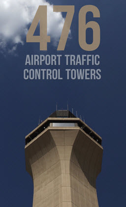 476 airport traffic control towers
