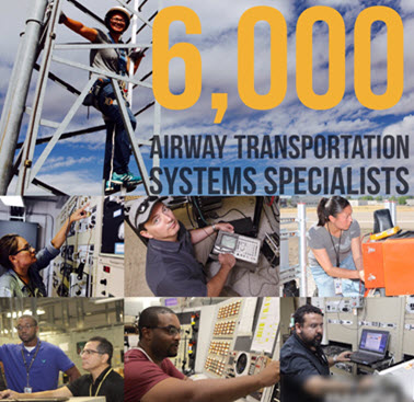 6,000 airway transportation systems specialists