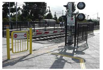 Pedestrian Automatic Gate Examples. This is an image of a pedestrian gate.