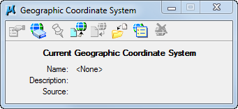Geographic Coordinate System menu