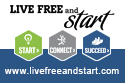Live Free and Start logo