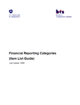 Financial Reporting Categories (Item List Guide)