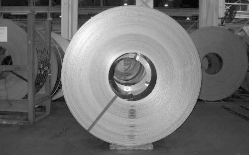 Coil of rolled sheet metal
