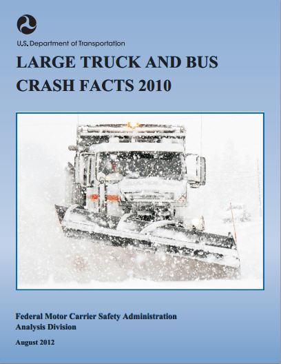 cover of the Large Truck and Bus Crash Facts 2010 pamphlet