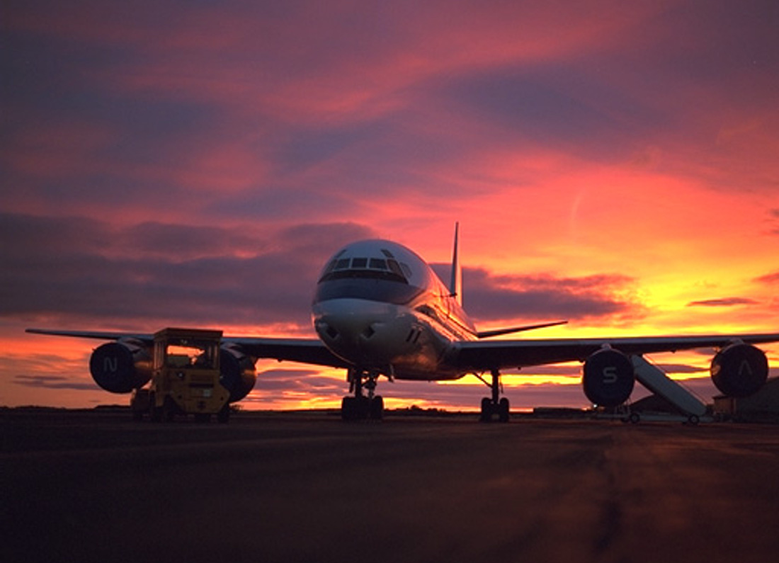 Airplane at Sunset