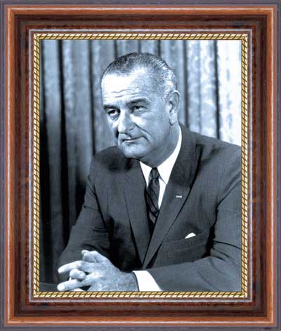 Photo. White House portrait of President Lyndon B. Johnson.