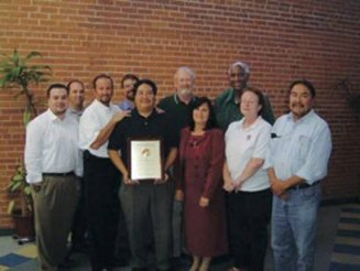 Photograph of the Arizona Tribal Strategic Partnering Team Members. Front row (L – R): Ysidro Solima, JamesYoung, Don Sneed, Joy Keller-Weidman, Myra Rothman,