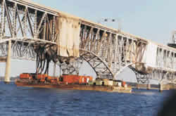 Drapes over the Chesapeake Bay Bridge