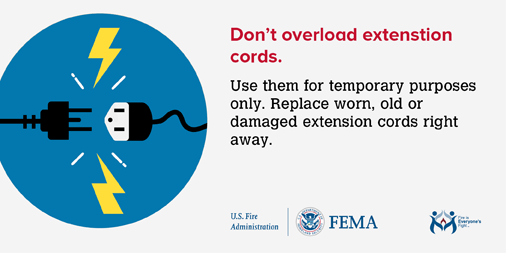 don't overload extension cords