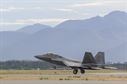 An F-22 Raptor assigned to the 90th Fighter Squadron takes off from Joint Base Elmendorf-Richardson, Alaska, Aug. 14, 2015., during Red Flag-Alaska. RF-A is a series of Pacific Air Forces commander-directed training exercises for U.S. and international forces to provide joint offensive, counter-air, interdiction, close air support, and large force employment in a simulated combat environment. (U.S. Air Force photo/Alejandro Pena)