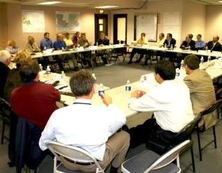 People in an emergency preparedness meeting.