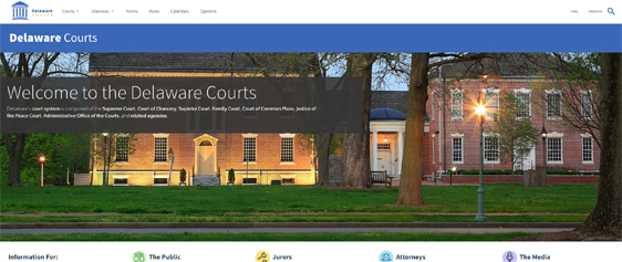 Delaware Courts new website