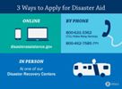 'Louisiana: If you were affected by the August 2016 severe storms and floods, you have less than two weeks to register for disaster assistance with FEMA and the @[127264277313342:274:U.S. Small Business Administration]. The deadline to register is Monday, Nov. 14, 2016.

You may register with us by going to DisasterAssistance.gov or calling our helpline at 800-621-3362. If you use TTY, call 800-462-7585 to register. Disaster Recovery Centers are also open to assist in registration. To find a recovery center near you text DRC and your zip code to 43362, or look up locations here: https://asd.fema.gov/inter/locator/home.htm'