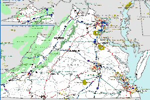 small map of the NHS in Virginia