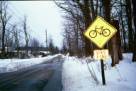 photo: a portion of a roadway which has been designated by striping, signing, and pavement markings for the preferential or exclusive use of bicyclists.