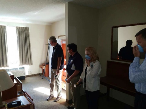 Under Secretary Deyo Surveys Internal Damage to FLETC Facilities