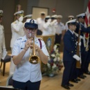 Trumpet player during national anthem