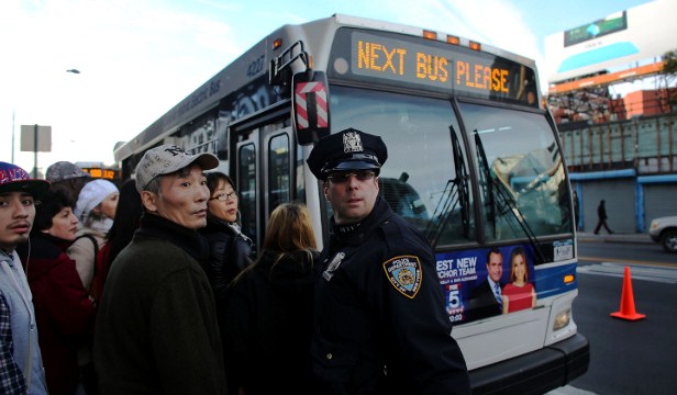 Waiting for buses after Sandy