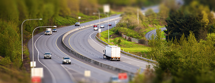 Traffic driving on a highway