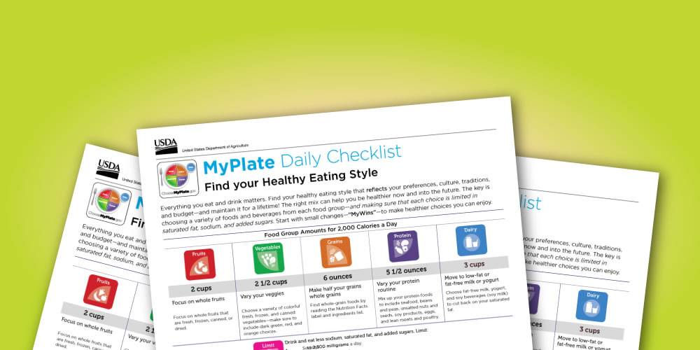 MyPlate Checklist banner